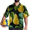 thumbnail image 4 of pear Men's Button Down Hawaiian Print Short Sleeve Casual Summer Beach Shirts, 4 of 6