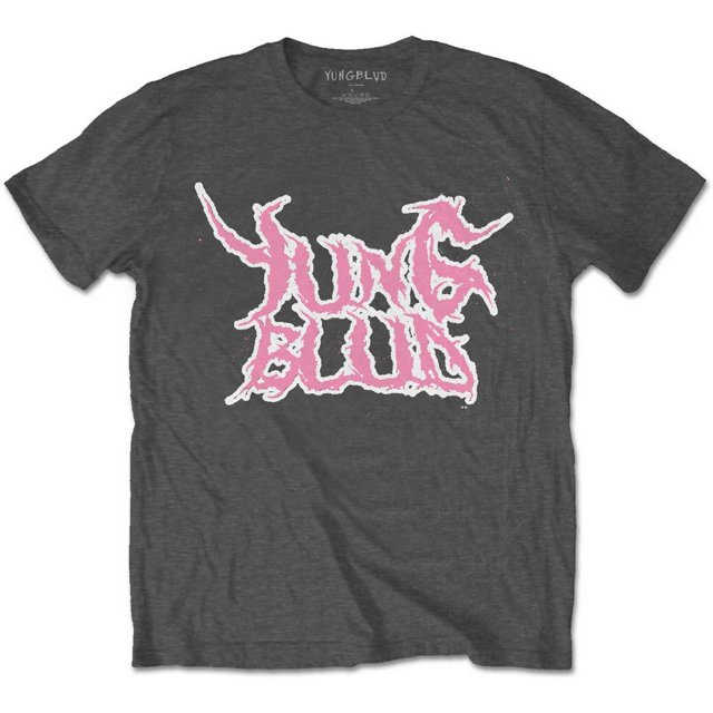 Yungblud - Camiseta Deadhappy Estampado en Espalda de Algodón para Adultos Unisex (Gris Carbón)