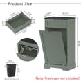 thumbnail image 2 of 13 Gallons Tilt Out Trash Can Cabinet, Wooden Fluted Trash Garbage Can Cabinet with Drawers, Hidden Laundry Hamper with Hooks for Kitchen Living Room, Green, 2 of 7