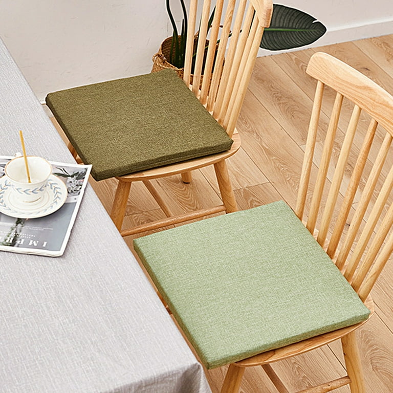 MWstore Chair Cushion Tie Fixed Breathable Cotton Linen Living