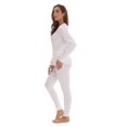thumbnail image 2 of #followme Womens Thermal Henley Jogger Pant Set 6790-RED-L (White, XX-Large), 2 of 3