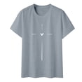 thumbnail image 4 of Women Causal Letter Printed T Shirt Graphic Short Sleeve T Shirt Workout Tops T Shirts Ling Sleeve Shirt Women's Graphic Long Sleeve Spandex Shirt Casual Raglan Tee Juniors Graphic Tops Turtle Neck, 4 of 4