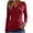 Wine, variant on Lenpel Womens Long Sleeve Tops Cowl Neck Casual Solid Color Shirts Stretch Comfy Soft Fashion Ruched Blouses Fall Outfits