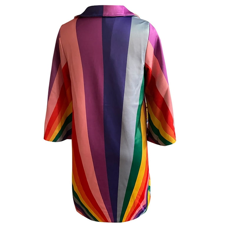 Long colorful deals coat