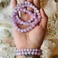thumbnail image 4 of Natural Purple Kunzite Crystal Round Beads Bracelet Healing Reiki Stretchy Gift, 4 of 9