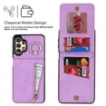 thumbnail image 3 of Jiahe Cover Wallet Case for Samsung Galaxy A14 5G 6.6 inch,RFID Blocking Credit Card Slot PU Leather Shockproof with Ring Holder Stand Case Cover,Purple, 3 of 8