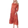 thumbnail image 1 of Jessica Simpson Womens Kezia Cut Out Waist Maxi Dress, Brown, X-Small, 1 of 1
