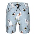 thumbnail image 3 of Balery Skiing penguin Bear Traje de Baño Estilo Hawaiano para Hombre, Shorts de Secado Rápido con Bolsillos-3X-Large, 3 of 6