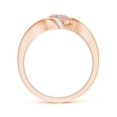 thumbnail image 3 of Bestselling Morganite Engagement Ring On Sale: 1 Carat Round Cut Morganite Solitaire Engagement Ring In 10K Rose Gold, 3 of 3