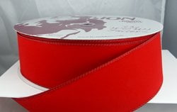 Wired Red Velvet Christmas Ribbon 2 1//2/" #40-50 Yards
