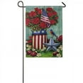 thumbnail image 2 of Evergreen Suede Garden Flag - Patriotic Milk Can, 2 of 3