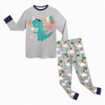 thumbnail image 5 of NOLDARES Little Boys Pajamas Toddler Boys Clothes Truck Sleepwear Cotton 2 Pieces Pjs Kids Jammies Sets 6-12 Months 12-24 Months 2t 3t 4t 5t 6t 7t 8t 9t Children,Grey,3-4 Y, 5 of 5