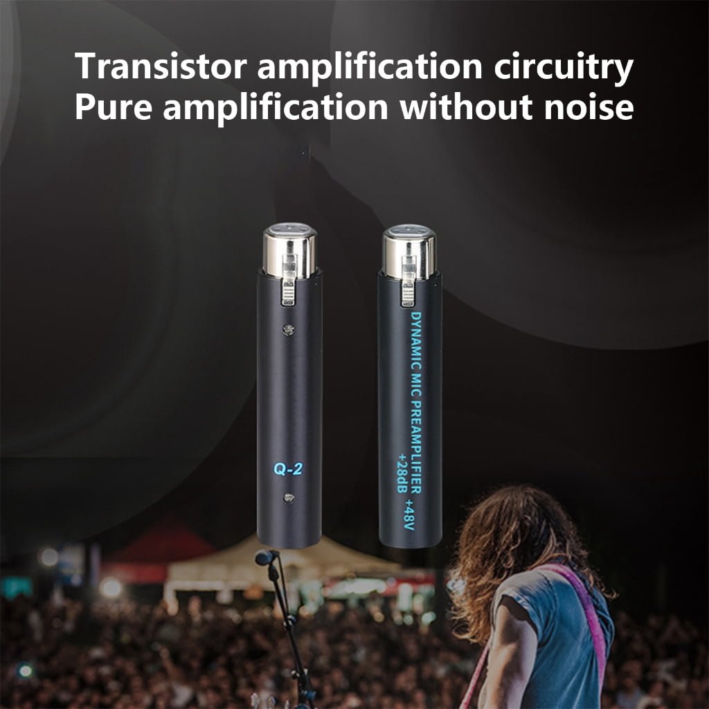 HiFi Microphones Preamp, 28dB Gains, Clear Sound Enhancements for Dynamic Mics
