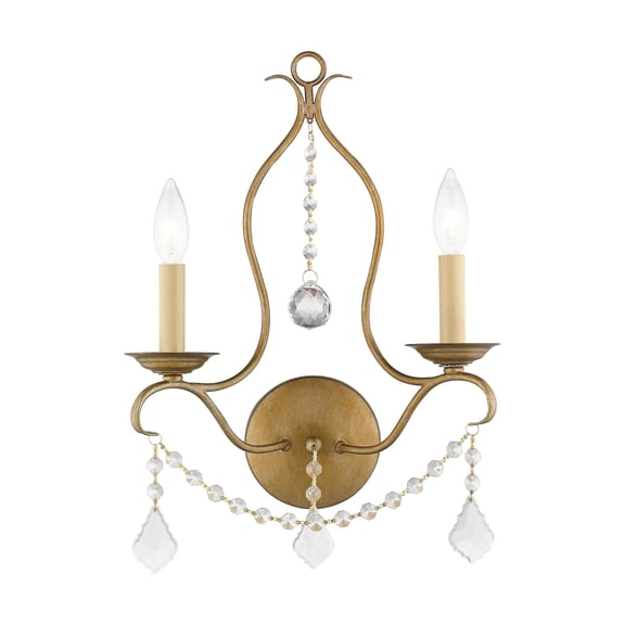 Livex Lighting Chesterfield Wall Sconce in Antique Gold Leaf