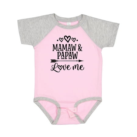 

Inktastic Mamaw and Papaw Love Me Gift Baby Girl Bodysuit