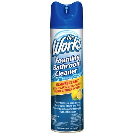 The Works Disinfectant Citrus Foaming Bathroom Cleaner, 22