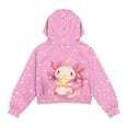 thumbnail image 5 of Xoenoiee Pink Axolotl Star Print Girls' Hoodies Sweatshirts Half Zipper Pullover Crop Tops for Teen Girls Long Sleeve Sweater with Pocket, 7-8 Years, 5 of 7
