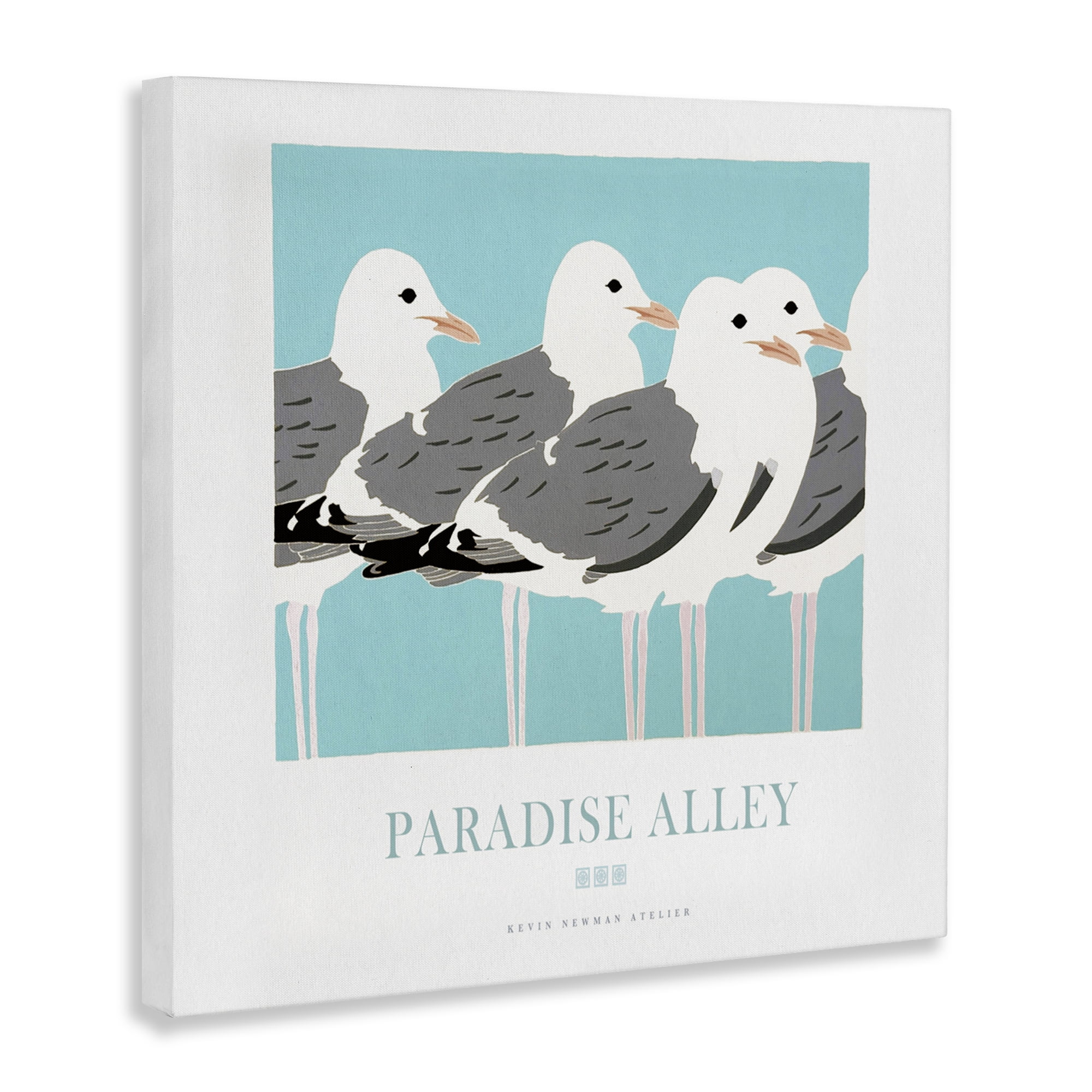 Stupell Industries Paradise Alley Seagull Gathering Canvas Wall Art, design by Jadei Graphics