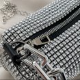 thumbnail image 4 of BOKYAN Bolso Bandolera Elegante con Pedrería Brillante y Cadenas Desmontables para Mujer Silver 23 cm x 16 cm, 4 of 8