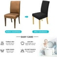 thumbnail image 4 of 4 Pack Super Fit Stretch Removable Washable Dining Chair Protector Cover Seat SlipcoverBlack, 4 of 5
