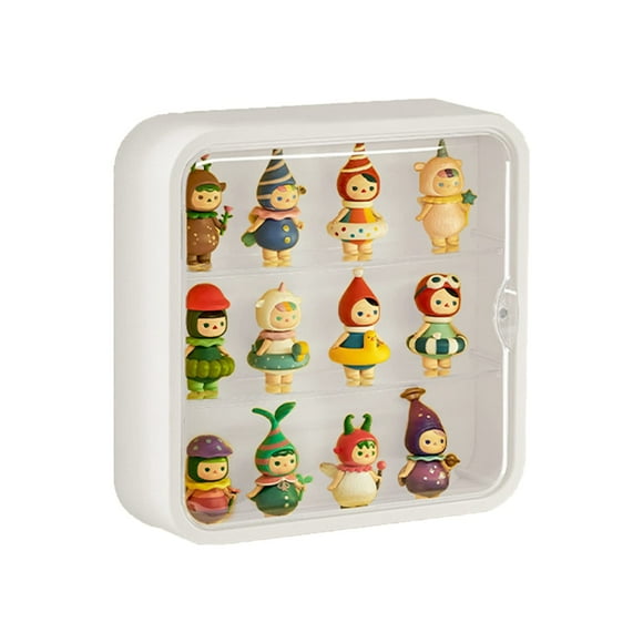 Vitrina WMM de acrílico transparente con puerta para figuras montada en la pared