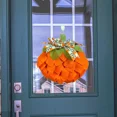 thumbnail image 3 of ShadeMart 15.74" Pumpkin Wreath for Front Door, Autumn Fall Porch Decoration, 3 of 4