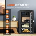 thumbnail image 2 of KFFKFF Single Door 4.0 cu.ft Security Safe, Key & Code Entry, Includes Fire-Resistant Pouch, Key Organizer, Illumination, Dual Shelves, and a Secure Compartment, in Black, 2 of 9