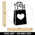 thumbnail image 2 of Gift Bag Heart Present Self-Inking Rubber Stamp Ink Stamper - Purple Ink - Mini 1/2 Inch, 2 of 7