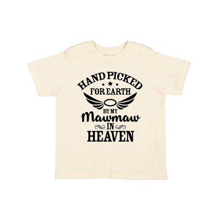 

Inktastic Handpicked for Earth By My Mawmaw in Heaven with Angel Wings Gift Toddler Boy or Toddler Girl T-Shirt