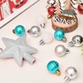 thumbnail image 3 of 30 bolas de Navidad - Bola decorativa irrompible para árbol de Navidad, azul y plateado, 3 of 5