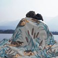 thumbnail image 6 of XMXT Flannel Throw Blanket for Couch, Lotus Pond Duck Pattern Bed Sofa Decor Blankets for Home Bedroom, 50 x 40 inches, 6 of 9
