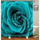 thumbnail image 3 of Juego de 4 cortinas de ducha con diseño de rosa verde azulado, flores de primavera en color turquesa, decoración para el baño de San Valentín, para niñas y mujeres, alfombrilla de baño, 3 of 7