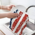 thumbnail image 6 of Disketp USA Colors Stripes1 Waffle Weave Kitchen Dish Cloth,Super Absorbent Kitchen Dish Towels 16*26 Inches for Dish Rags Washing Dishes, Drying Dishes, 6 of 7