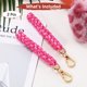 thumbnail image 4 of Llavero de Cuerda [2PCS] - Charm de Bolsa Boho - [Rojo Rosa] Llavero Trenzado, 4 of 6