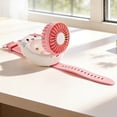thumbnail image 5 of Personal Fan with Wrist Strap, Cute Cat Shaped Wrist Fan, USB Rechargeable Wearable Watch Fan, 3 Speed Adjustable Portable Mini Fan with Foldable Head for Outdoor Travel and Daily Use, Pink, 5 of 7
