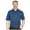 Navy, variant on Men's Microfiber Tonal stripe Texture, Solid Tailored Collar Short Sleeve Golf Polo Shirt #3230