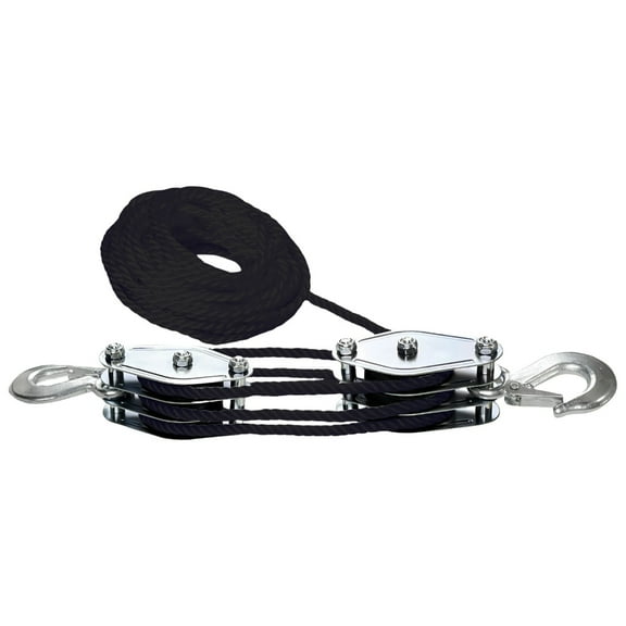Ergonomic Block and Tackle Pulley System Rope Pulley Hoist with Lifting Power