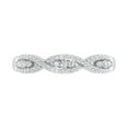 thumbnail image 3 of 1/5 Carat Prong Set Diamond Twisted Wedding Band Ring in 10K White Gold (Ring Size 7) (I1-I2 Clarity), 3 of 5