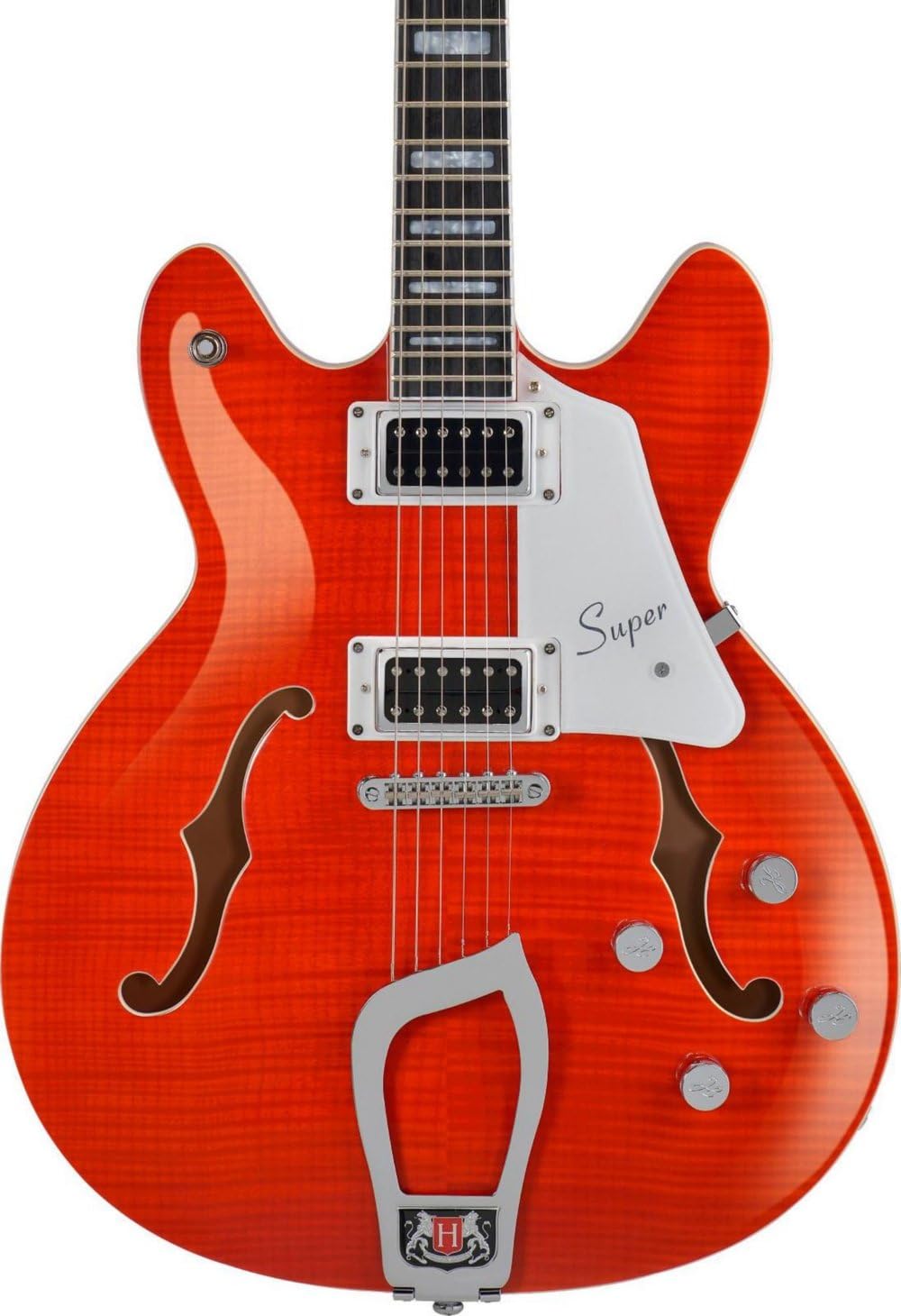 Hagstrom Super Viking Flame Maple Electric Guitar Mandarin