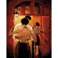 thumbnail image 2 of Trish Biddle 4x14 White Modern Wood Framed Wall Art Titled - Tango Shop I, 2 of 5