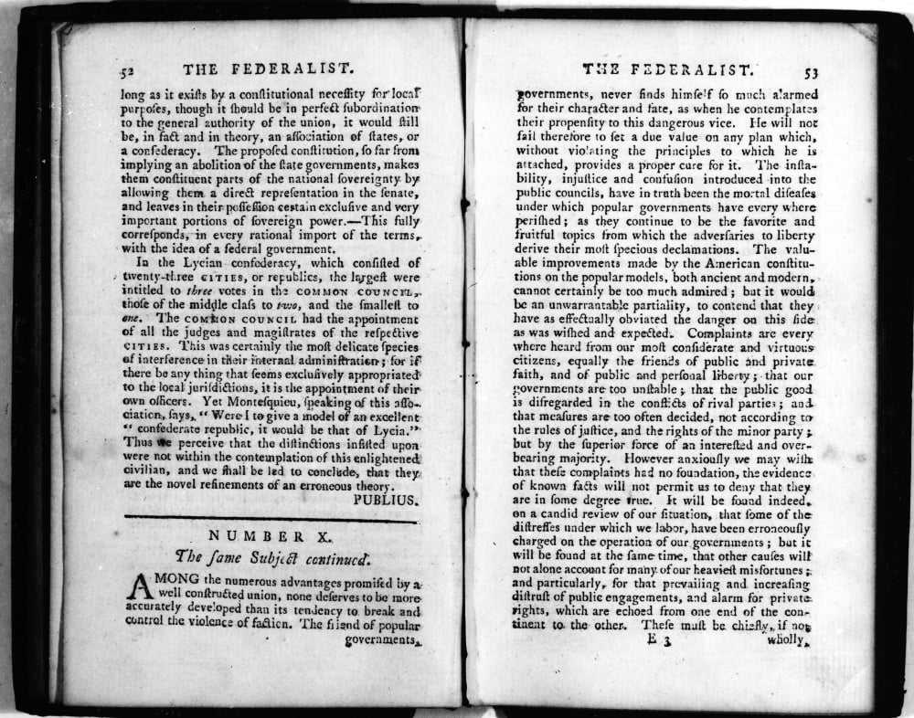 Federalist essay 10