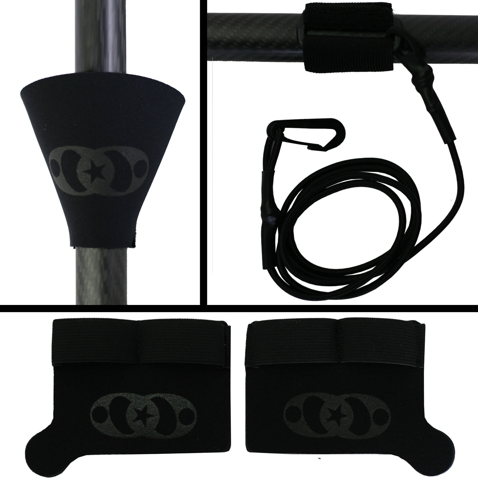 Premier Kayak 3-in-1 Combo Pack with Splash Guards, Gripper Leash and Ergonomic Hand Pads by Generic