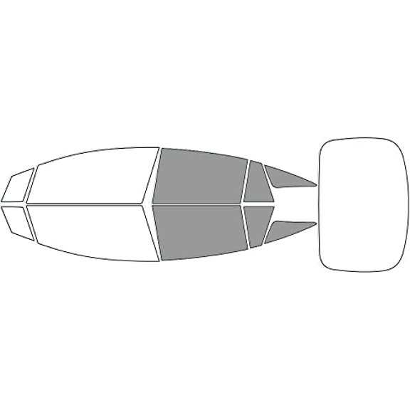 Rvinyl Window Tint Kit Compatible with Mercedes-Benz EQS 2022-2024 - Back Precut Kit - 50%