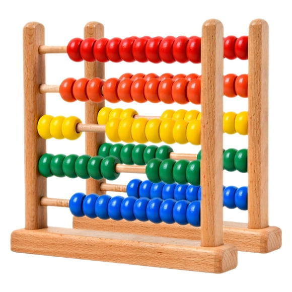 KAKOWELY Abaque en Bois pour Enfants 2 Pcs Style Vintage Abaque en Bois pour Apprentissage des Mathématiques Abaque Rétro pour Apprentissage des Mathématiques Outil de Comptage en Bois Classique Jouet d'Apprentissage Préscolaire
