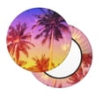 thumbnail image 2 of Balery Palm Trees At Sunset Velvet Round Bar Chair Cushion Cover Adjustable, Protects From Scratches And Stains, Soft & Washable Ideal For Wooden And Metal Stools - 12 Inch, 2 of 7