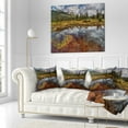 thumbnail image 2 of Designart Clear Lake Mirroring Cloudy Skies - Landscape Printed Throw Pillow - 18x18, 2 of 4
