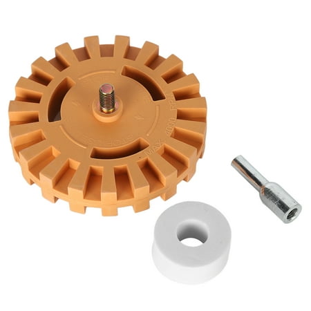 

4in Sticker Remover Rubber Eraser Wheel Adhesive Car Decal Pneumatic Removal Tool with Adapter