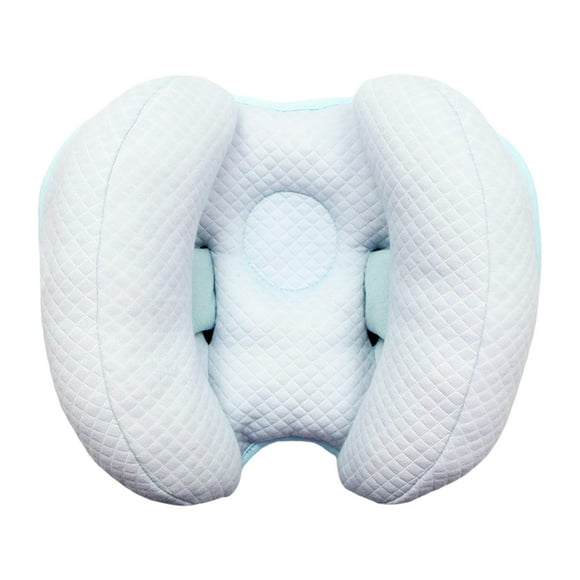 Almohada de apoyo para bebés, almohada de viaje para bebés de 1 a 2 años, soportes para la cabeza de bebés, almohada ajustable con forma de plátano bebe azul
