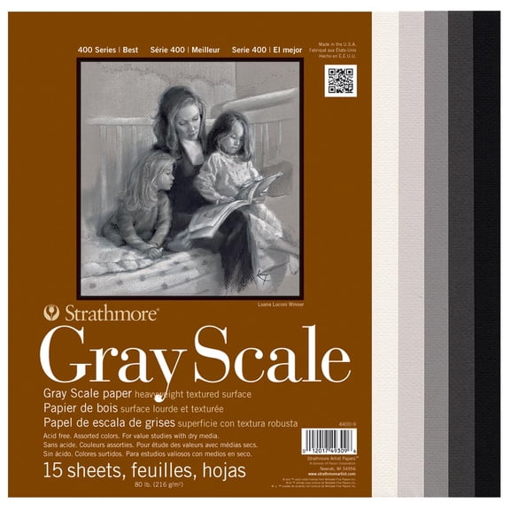 Strathmore Gray Scale Paper Pad, 400 Series, 12" x 18"