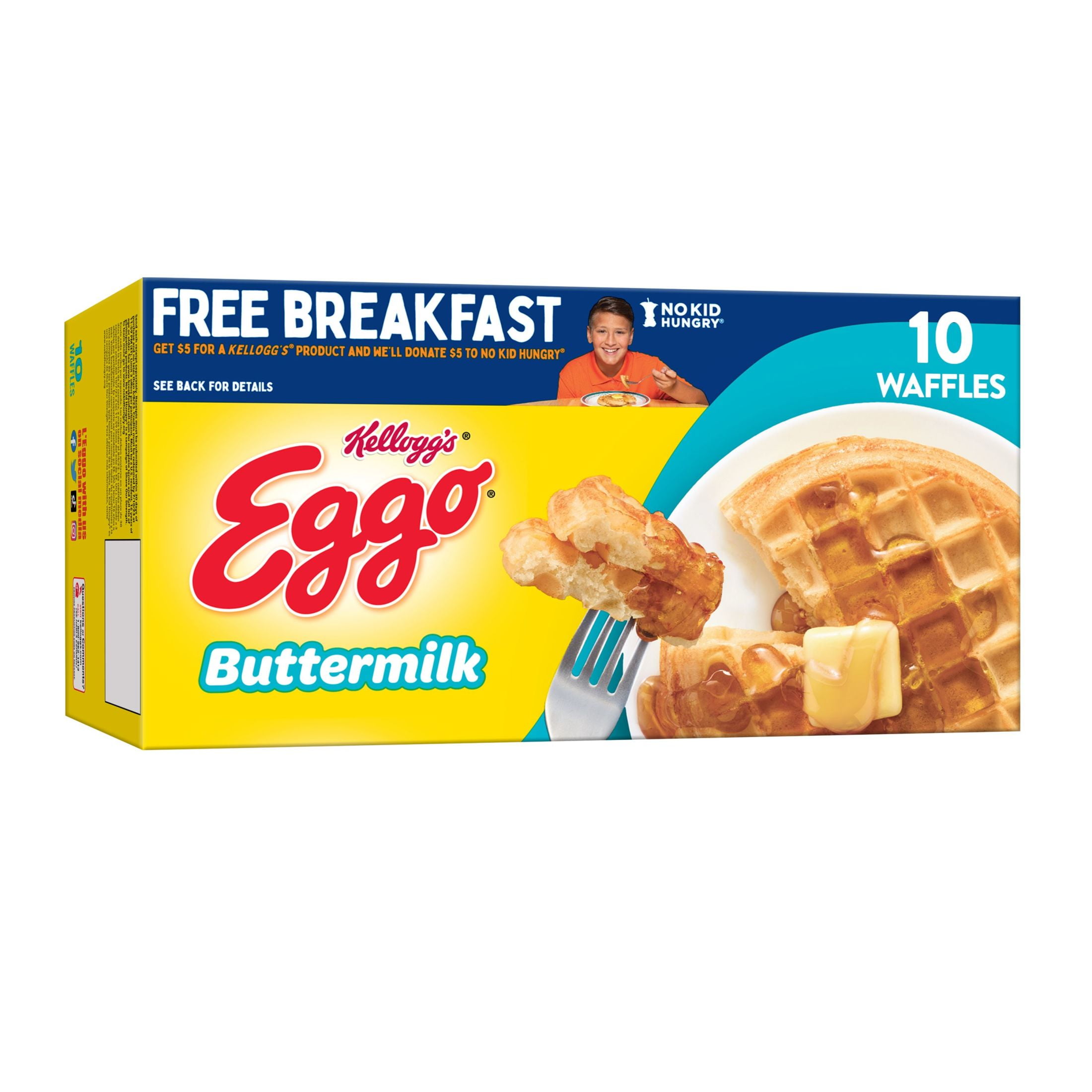 Eggo Buttermilk Frozen Waffles, 12.3 oz, 10 Count (Frozen)